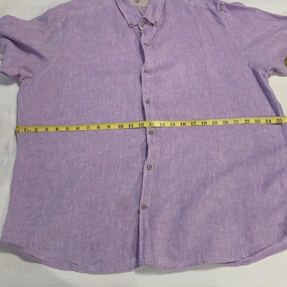 Report Collection Men’s 100% Linen Button Down Shirt - Picture 12 of 13